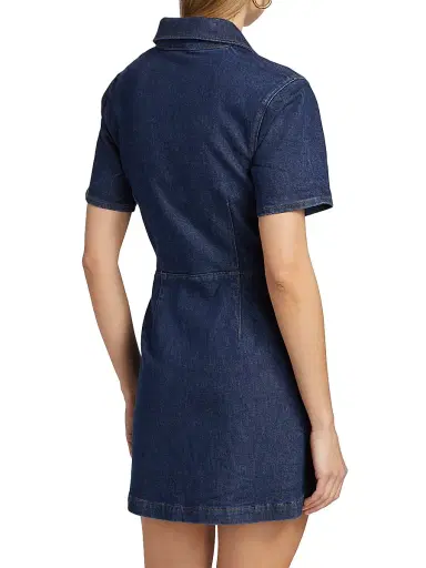 PAIGE Women's Clementine Denim Mini-Shirtdress - Bijoux | Thumbnail 5 PAIGE Women's Clementine Denim Mini-Shirtdress - Bijoux | Thumbnail 5