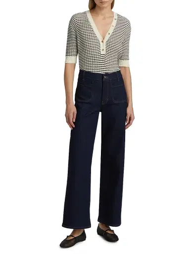 FRAME Women's Le Slim Palazzo Modernist Pocket Jeans - Rinse | Thumbnail 2 FRAME Women's Le Slim Palazzo Modernist Pocket Jeans - Rinse | Thumbnail 2