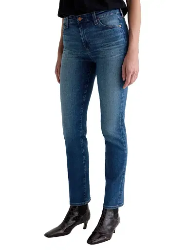 AG Jeans Women's Mari Mid-Rise Slim Straight-Leg Jeans - 12 Years Assumption | Thumbnail 2 AG Jeans Women's Mari Mid-Rise Slim Straight-Leg Jeans - 12 Years Assumption | Thumbnail 2