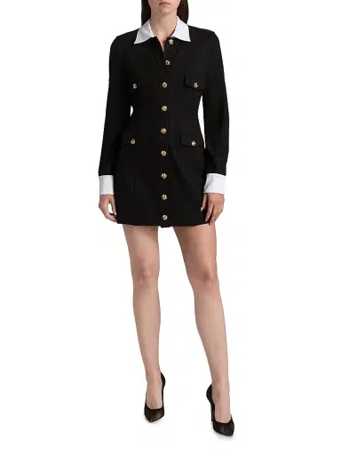 Generation Love Women's Kendall Ponte A-Line Minidress - Black White | Thumbnail 2 Generation Love Women's Kendall Ponte A-Line Minidress - Black White | Thumbnail 2