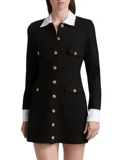 Generation Love Women's Kendall Ponte A-Line Minidress - Black White | Thumbnail 3 Generation Love Women's Kendall Ponte A-Line Minidress - Black White | Thumbnail 3