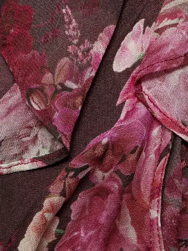 Generation Love Women's Nikali Floral Wrap-Style Bodysuit - Burgundy Fleur Multi | Thumbnail 8 Generation Love Women's Nikali Floral Wrap-Style Bodysuit - Burgundy Fleur Multi | Thumbnail 8