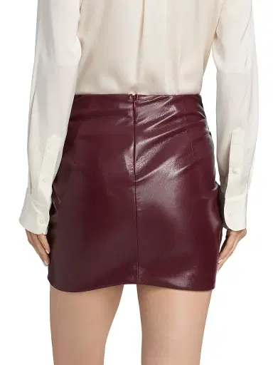 Generation Love Women's Shyann Faux Leather Mini Wrap Skirt - Cabernet | Thumbnail 5 Generation Love Women's Shyann Faux Leather Mini Wrap Skirt - Cabernet | Thumbnail 5