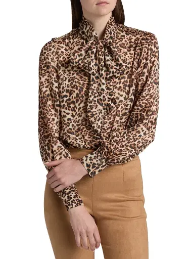 Generation Love Women's Veralli Leo Bow-Tie Blouse - Leopardess | Thumbnail 3 Generation Love Women's Veralli Leo Bow-Tie Blouse - Leopardess | Thumbnail 3