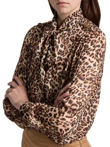 Generation Love Women's Veralli Leo Bow-Tie Blouse - Leopardess | Thumbnail 6 Generation Love Women's Veralli Leo Bow-Tie Blouse - Leopardess | Thumbnail 6