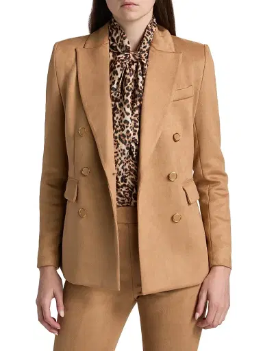 Generation Love Women's Arielle FauxSuede Boyfriend Blazer - Lion | Thumbnail 3 Generation Love Women's Arielle FauxSuede Boyfriend Blazer - Lion | Thumbnail 3