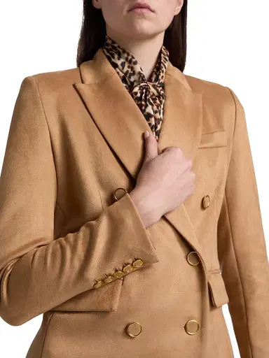 Generation Love Women's Arielle FauxSuede Boyfriend Blazer - Lion | Thumbnail 6 Generation Love Women's Arielle FauxSuede Boyfriend Blazer - Lion | Thumbnail 6