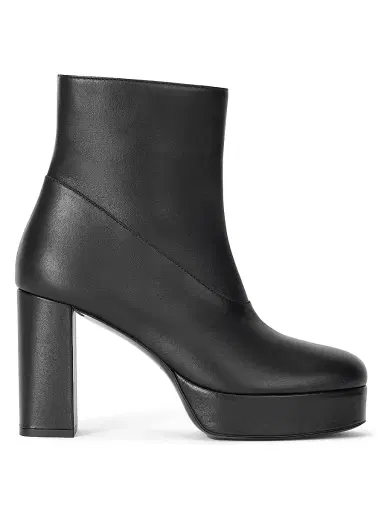 Staud Women's Jodie 100MM Leather Platform Ankle Boots - Black | Thumbnail 1 Staud Women's Jodie 100MM Leather Platform Ankle Boots - Black | Thumbnail 1
