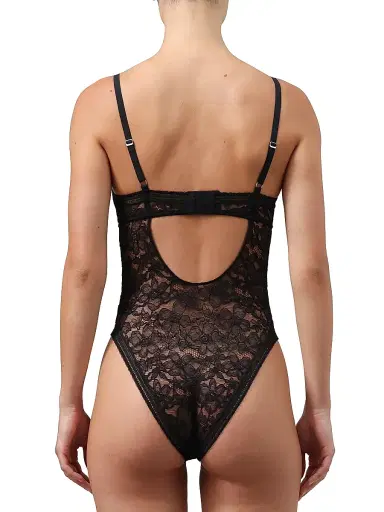 Wolford Women's Graphic Lace Wireless Bodysuit - Black | Thumbnail 4 Wolford Women's Graphic Lace Wireless Bodysuit - Black | Thumbnail 4