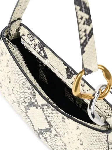 Staud Women's Ollie Snakeskin-Print Leather Shoulder Bag - White Snake | Thumbnail 4 Staud Women's Ollie Snakeskin-Print Leather Shoulder Bag - White Snake | Thumbnail 4