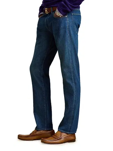 Ralph Lauren Purple Label Men's Denim Slim Five-Pocket Jeans - Dark Indigo | Thumbnail 4 Ralph Lauren Purple Label Men's Denim Slim Five-Pocket Jeans - Dark Indigo | Thumbnail 4