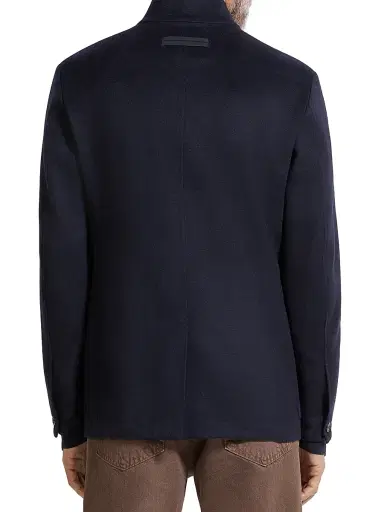 ZEGNA Men's Oasi Cashmere II Conte Jacket - Navy Blue | Thumbnail 3 ZEGNA Men's Oasi Cashmere II Conte Jacket - Navy Blue | Thumbnail 3