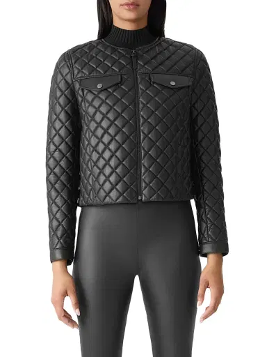 Mackage Women's Lena Quilted Leather Crop Jacket - Black - Size XL | Thumbnail 3 Mackage Women's Lena Quilted Leather Crop Jacket - Black - Size XL | Thumbnail 3