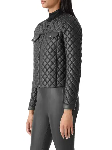 Mackage Women's Lena Quilted Leather Crop Jacket - Black - Size XL | Thumbnail 4 Mackage Women's Lena Quilted Leather Crop Jacket - Black - Size XL | Thumbnail 4