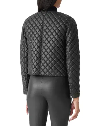Mackage Women's Lena Quilted Leather Crop Jacket - Black - Size XL | Thumbnail 5 Mackage Women's Lena Quilted Leather Crop Jacket - Black - Size XL | Thumbnail 5