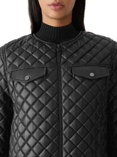 Mackage Women's Lena Quilted Leather Crop Jacket - Black - Size XL | Thumbnail 6 Mackage Women's Lena Quilted Leather Crop Jacket - Black - Size XL | Thumbnail 6