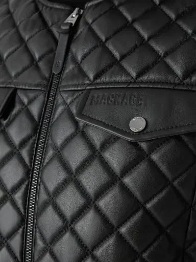 Mackage Women's Lena Quilted Leather Crop Jacket - Black - Size XL | Thumbnail 7 Mackage Women's Lena Quilted Leather Crop Jacket - Black - Size XL | Thumbnail 7