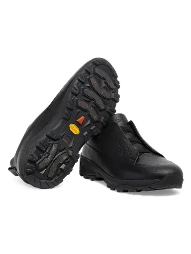 Zegna Men's Leather Triple Stitch Monte Sneakers - Black | Thumbnail 3 Zegna Men's Leather Triple Stitch Monte Sneakers - Black | Thumbnail 3