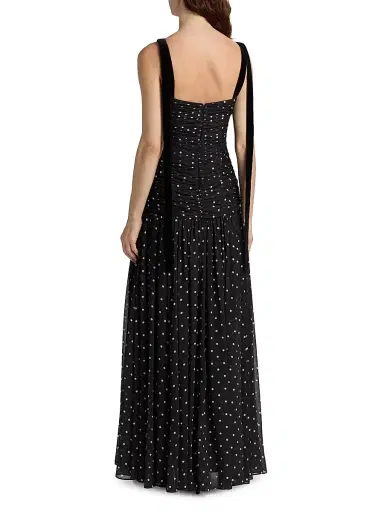 As It May Women's Natalia Polka Dot Crinkle Chiffon Gown | Thumbnail 5 As It May Women's Natalia Polka Dot Crinkle Chiffon Gown | Thumbnail 5