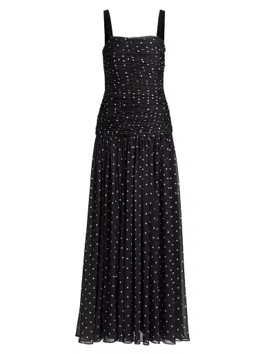 As It May Women's Natalia Polka Dot Crinkle Chiffon Gown | Thumbnail 1 As It May Women's Natalia Polka Dot Crinkle Chiffon Gown | Thumbnail 1