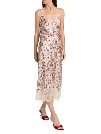 Cami NYC Women's Vivienne Lace-Trimmed Floral Stretch-Silk Maxi Skirt - Camellia Ditsy | Thumbnail 2 Cami NYC Women's Vivienne Lace-Trimmed Floral Stretch-Silk Maxi Skirt - Camellia Ditsy | Thumbnail 2