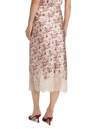 Cami NYC Women's Vivienne Lace-Trimmed Floral Stretch-Silk Maxi Skirt - Camellia Ditsy | Thumbnail 5 Cami NYC Women's Vivienne Lace-Trimmed Floral Stretch-Silk Maxi Skirt - Camellia Ditsy | Thumbnail 5