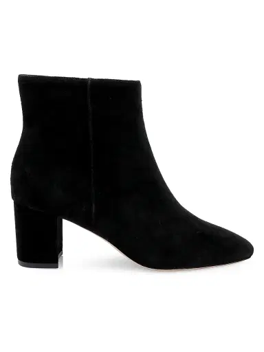 L'AGENCE Women's Melanie 65MM Suede Ankle Booties - Black Suede | Thumbnail 1 L'AGENCE Women's Melanie 65MM Suede Ankle Booties - Black Suede | Thumbnail 1
