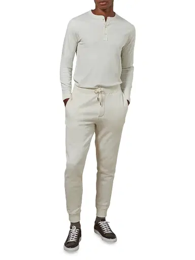 Ralph Lauren Purple Label Men's Cotton Henley - Cream | Thumbnail 2 Ralph Lauren Purple Label Men's Cotton Henley - Cream | Thumbnail 2