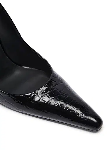ALAIA Women's 90MM Croc-Embossed Leather Pumps - Noir | Thumbnail 6 ALAIA Women's 90MM Croc-Embossed Leather Pumps - Noir | Thumbnail 6