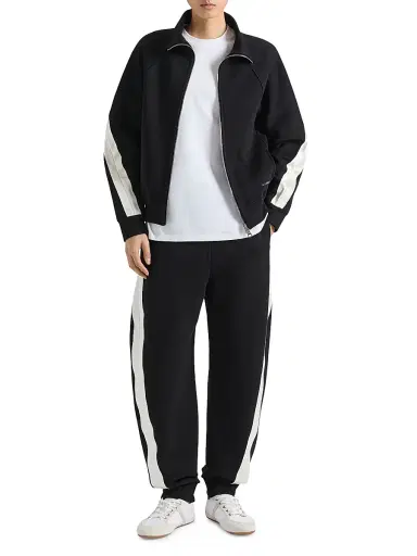 Givenchy Men's Zipped Sweatshirt in Scuba with Satin Seams - Black | Thumbnail 5 Givenchy Men's Zipped Sweatshirt in Scuba with Satin Seams - Black | Thumbnail 5