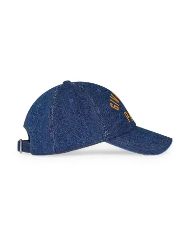 Givenchy Men's Embroidered Cap in Denim - Indigo Blue | Thumbnail 2 Givenchy Men's Embroidered Cap in Denim - Indigo Blue | Thumbnail 2