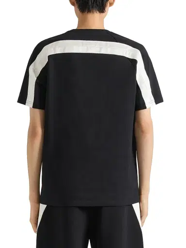 Givenchy Men's T-Shirt in Cotton with Satin Seams - Black | Thumbnail 4 Givenchy Men's T-Shirt in Cotton with Satin Seams - Black | Thumbnail 4