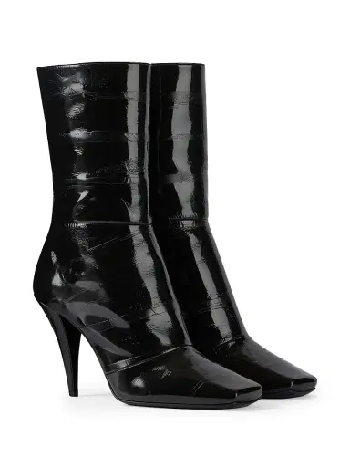 Givenchy Women's Sliced Square Ankle Boots in Shiny Leather - Black | Thumbnail 2 Givenchy Women's Sliced Square Ankle Boots in Shiny Leather - Black | Thumbnail 2