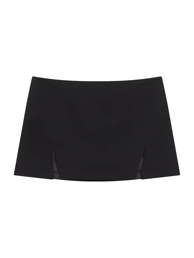 Women's Mini Cut-Out Skirt in Wool - Black Women's Mini Cut-Out Skirt in Wool - Black