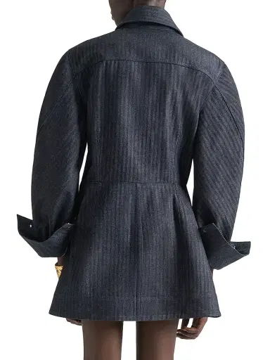 Givenchy Women's Dress in Denim Herringbone - Dark Navy | Thumbnail 3 Givenchy Women's Dress in Denim Herringbone - Dark Navy | Thumbnail 3