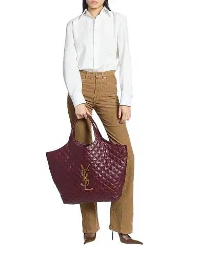 Saint Laurent Women's Icare Maxi Shopping Bag In Quilted Lambskin | Thumbnail 1 Saint Laurent Women's Icare Maxi Shopping Bag In Quilted Lambskin | Thumbnail 1