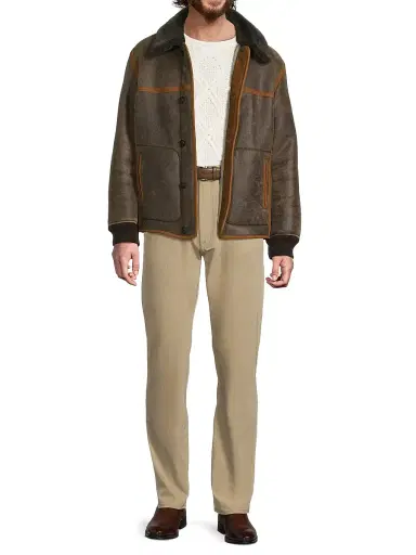 Paul Smith Men's Casual Fit Shearling Jacket - Dark Brown | Thumbnail 2 Paul Smith Men's Casual Fit Shearling Jacket - Dark Brown | Thumbnail 2