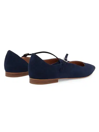 Malone Souliers Women's Bettina Suede Flat Pumps - Midnight | Thumbnail 3 Malone Souliers Women's Bettina Suede Flat Pumps - Midnight | Thumbnail 3