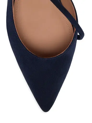 Malone Souliers Women's Bettina Suede Flat Pumps - Midnight | Thumbnail 4 Malone Souliers Women's Bettina Suede Flat Pumps - Midnight | Thumbnail 4