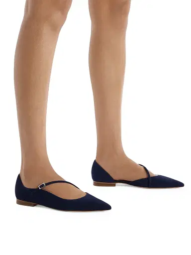 Malone Souliers Women's Bettina Suede Flat Pumps - Midnight | Thumbnail 5 Malone Souliers Women's Bettina Suede Flat Pumps - Midnight | Thumbnail 5