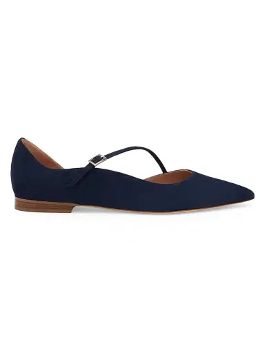 Malone Souliers Women's Bettina Suede Flat Pumps - Midnight | Thumbnail 1 Malone Souliers Women's Bettina Suede Flat Pumps - Midnight | Thumbnail 1