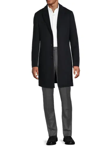 Reiss Men's Gable Wool-Blend Topcoat | Thumbnail 2 Reiss Men's Gable Wool-Blend Topcoat | Thumbnail 2