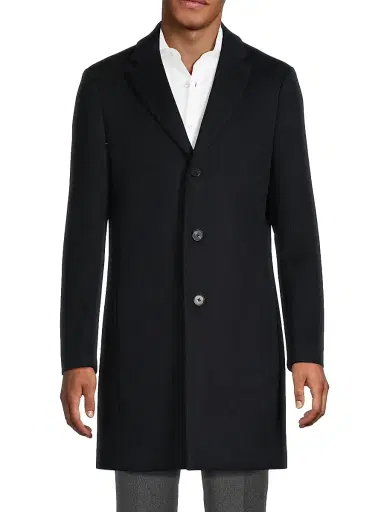 Reiss Men's Gable Wool-Blend Topcoat | Thumbnail 3 Reiss Men's Gable Wool-Blend Topcoat | Thumbnail 3