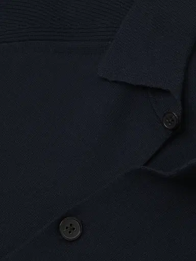 Reiss Men's Fitzgerald Button-Front Cardigan - Navy Blue | Thumbnail 6 Reiss Men's Fitzgerald Button-Front Cardigan - Navy Blue | Thumbnail 6