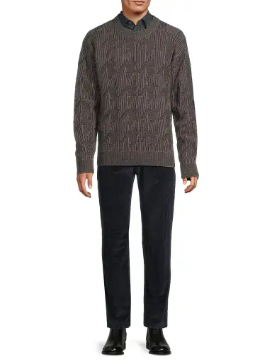 Paul Smith Men's Tribute to Photography Houndstooth Merino Wool Sweater | Thumbnail 2 Paul Smith Men's Tribute to Photography Houndstooth Merino Wool Sweater | Thumbnail 2