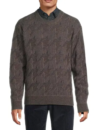 Paul Smith Men's Tribute to Photography Houndstooth Merino Wool Sweater | Thumbnail 3 Paul Smith Men's Tribute to Photography Houndstooth Merino Wool Sweater | Thumbnail 3