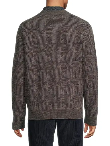 Paul Smith Men's Tribute to Photography Houndstooth Merino Wool Sweater | Thumbnail 5 Paul Smith Men's Tribute to Photography Houndstooth Merino Wool Sweater | Thumbnail 5