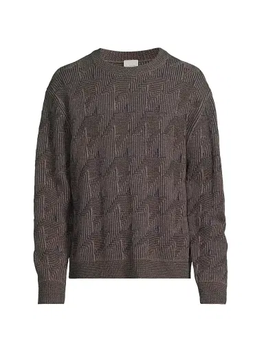 Paul Smith Men's Tribute to Photography Houndstooth Merino Wool Sweater | Thumbnail 1 Paul Smith Men's Tribute to Photography Houndstooth Merino Wool Sweater | Thumbnail 1