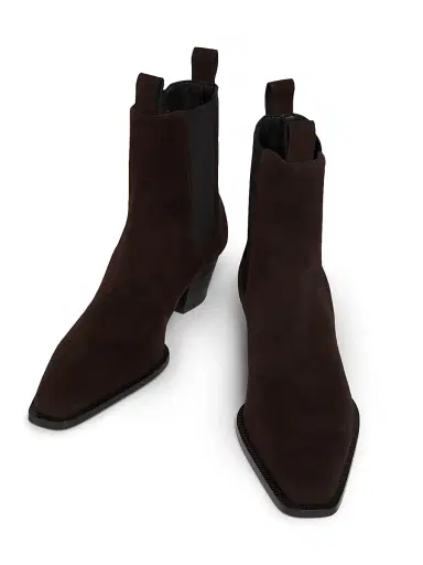 Toteme Women's City 55MM Suede Ankle Boots - Dark Brown | Thumbnail 4 Toteme Women's City 55MM Suede Ankle Boots - Dark Brown | Thumbnail 4