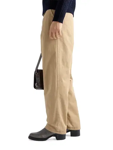 Prada Men's Cotton Pants - Beige | Thumbnail 3 Prada Men's Cotton Pants - Beige | Thumbnail 3